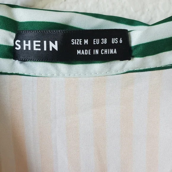 Shein Colorblock Striped Button Down Shirt - Picture 2 of 10